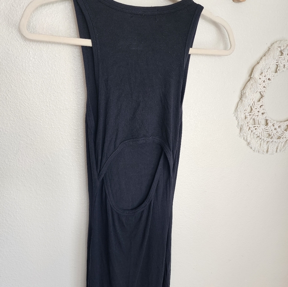 House Of Harlow 1960 Ribbed Bodycon Cutout Back Midi Dress In Black Size S NWOT - Picture 5 of 9